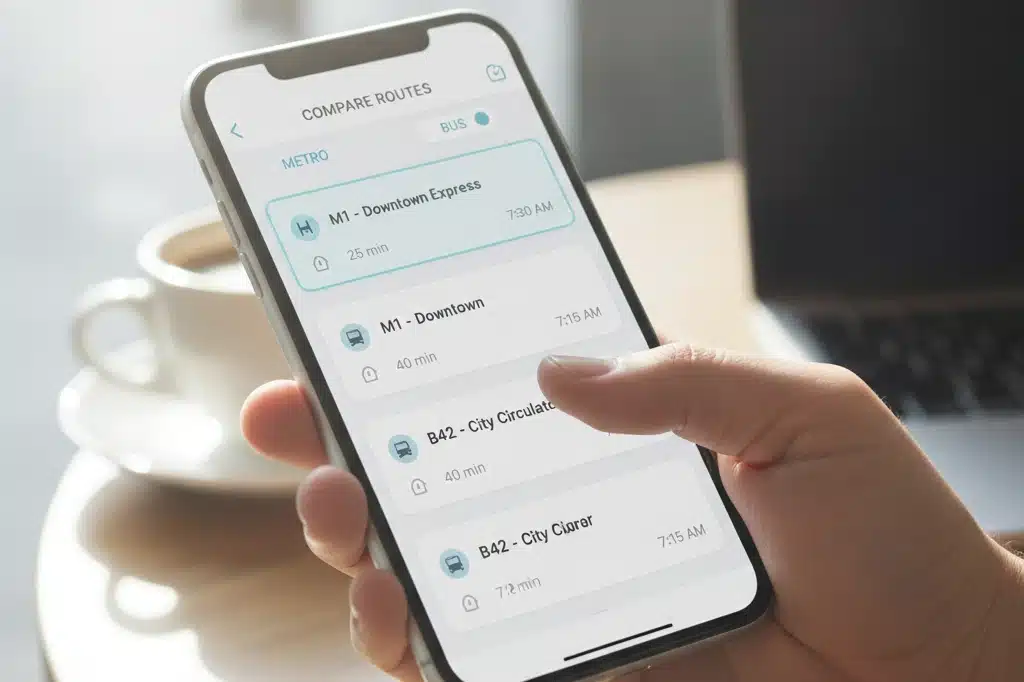 Apps de Transporte Público por Cidade