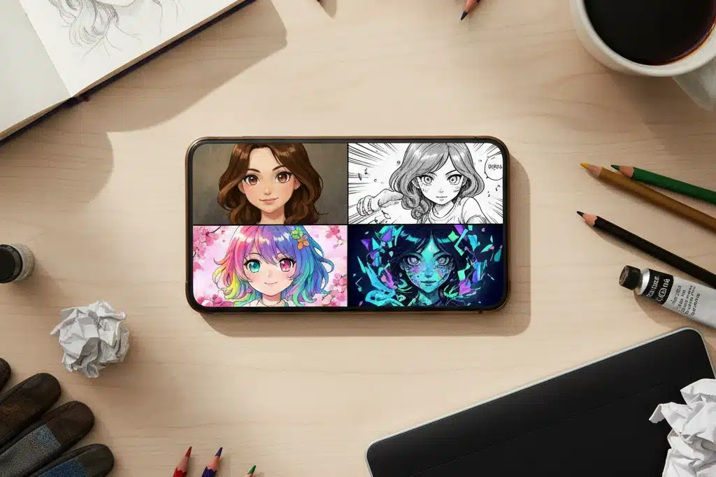 Top 5 Apps para Viralizar sua Transformação em Estilo Anime e Arte